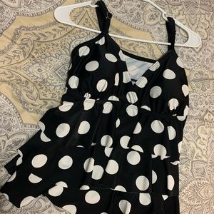 Polka dot bathing suit top